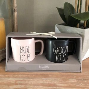 Rae Dunn Bride & Groom To Be Mug Set NWT